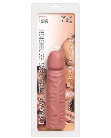 Deeva Male Sex Toys Dynamic Strapless Penis Extension 7 Inches Beige