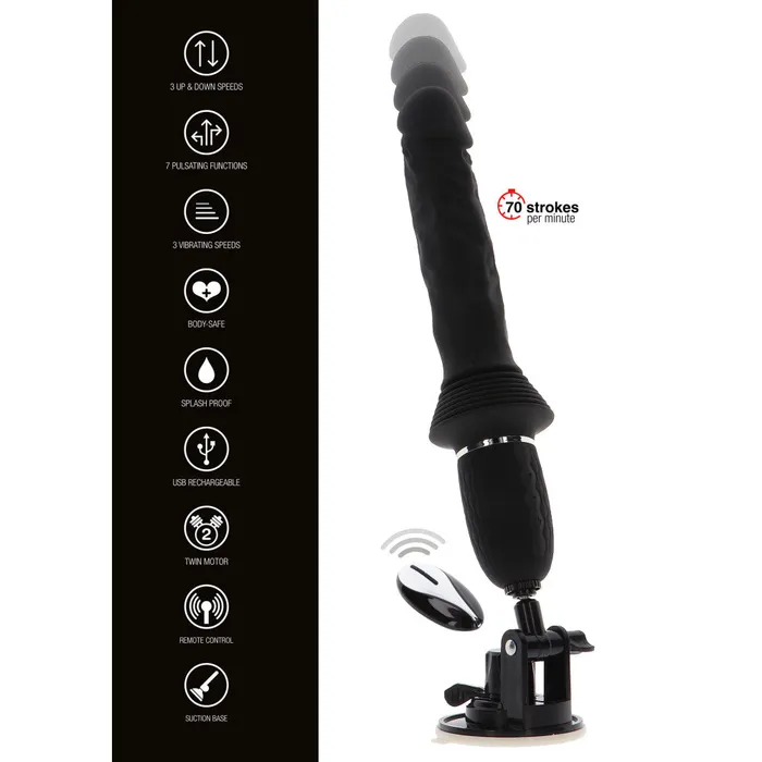 2 in 1 Vibrator and mini sex machine with Magnum Opus Pro remote ToyJoy Female Sex Toys