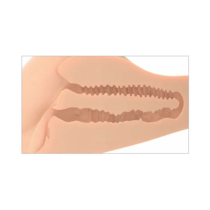 Male Sex Toys PIPEDREAM 360 Banger Dual Entry Masturbator Beige