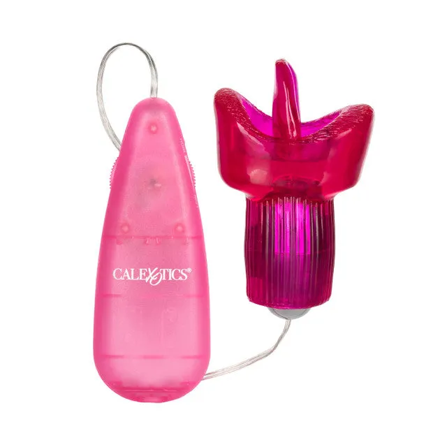 Calexotics CLASSIC CLIT KISSER Powerful Bullet Vibrator with Flickering Tongue and Remote Control CalExotics Female Sex Toys