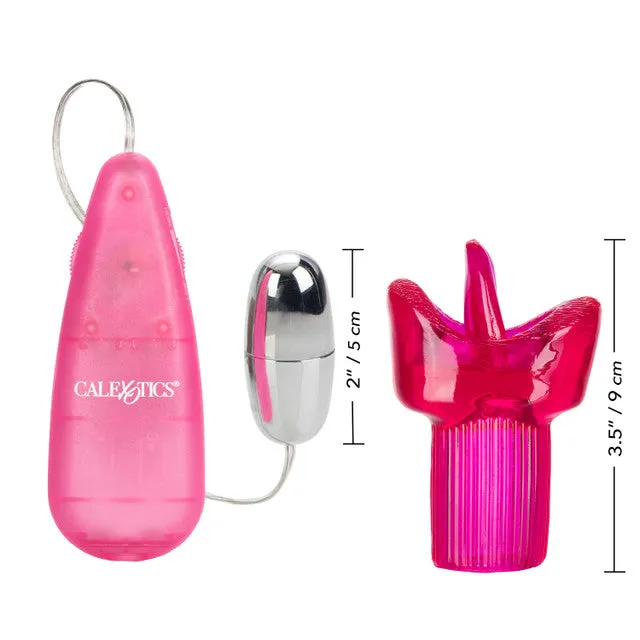 Calexotics CLASSIC CLIT KISSER Powerful Bullet Vibrator with Flickering Tongue and Remote Control CalExotics Female Sex Toys