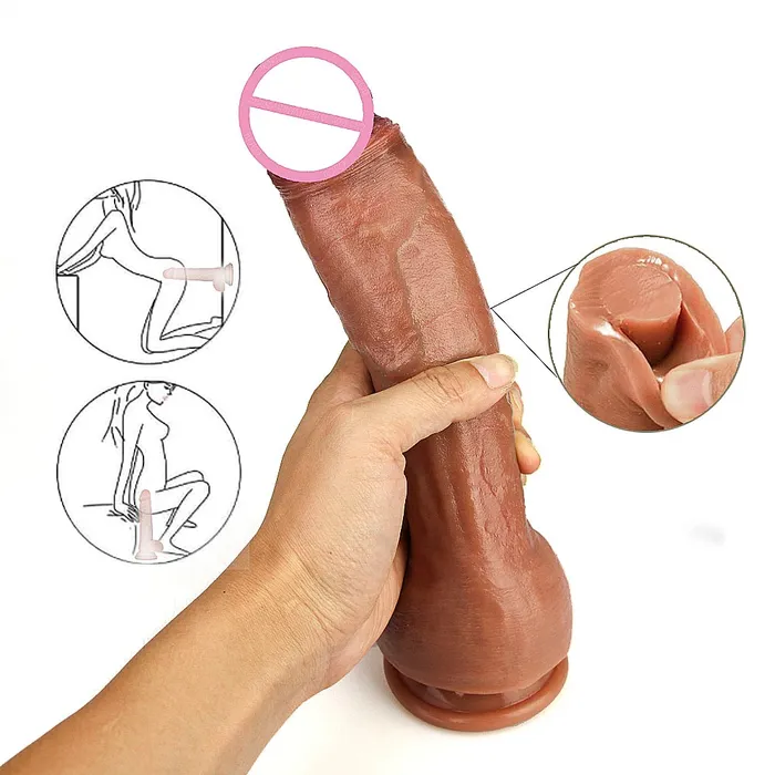 EVEs SECRETS Skin Feeling Realistic Dildos DoubleLayer Silicone Masturbator Male Sex Toys