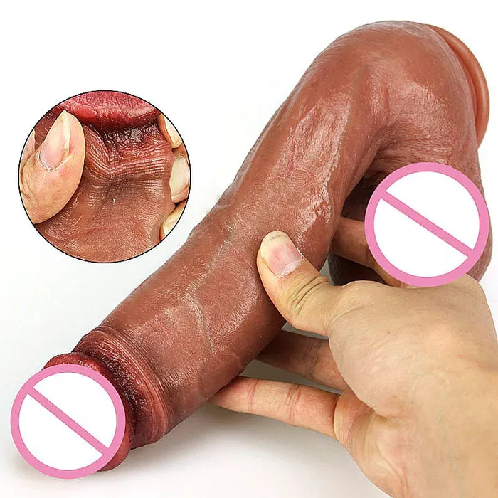 EVEs SECRETS Skin Feeling Realistic Dildos DoubleLayer Silicone Masturbator Male Sex Toys