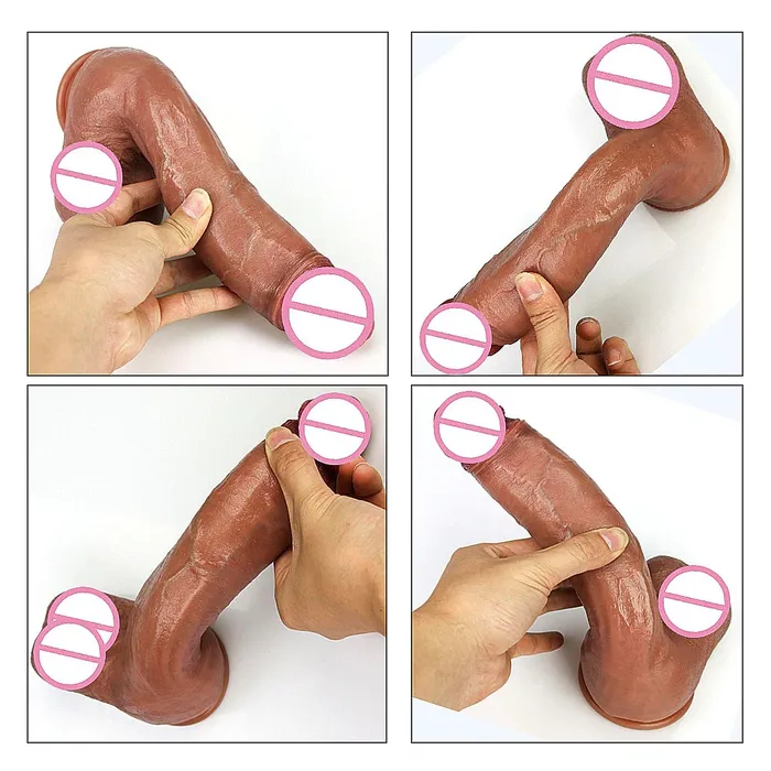 EVEs SECRETS Skin Feeling Realistic Dildos DoubleLayer Silicone Masturbator Male Sex Toys
