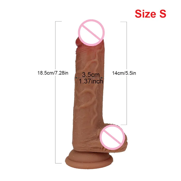 EVEs SECRETS Skin Feeling Realistic Dildos DoubleLayer Silicone Masturbator Male Sex Toys