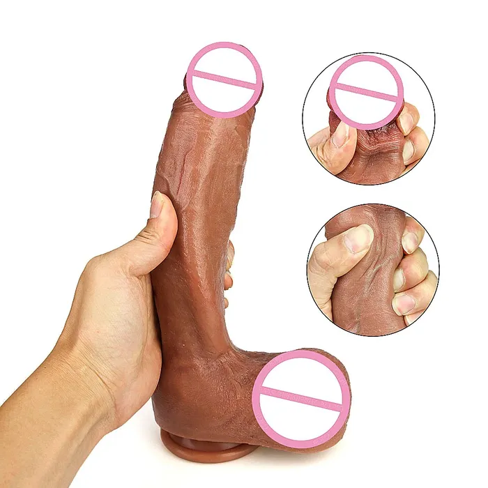 EVEs SECRETS Skin Feeling Realistic Dildos DoubleLayer Silicone Masturbator Male Sex Toys