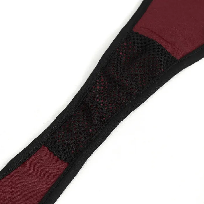 EVEs SECRETS Vibrators Wine Red Velvet Bikini With Pentagram Tie Sides