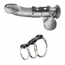 Male Sex Toys C B GEAR 3 RING GATES OF HELL BLUELINE