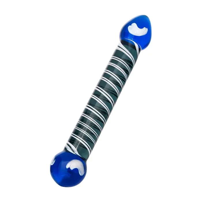 Sexus Glass Dildo Duo Blue 20cm Blue Sexus Glass Dildos